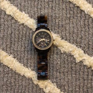 Fossil Stella- Embellished Tortoise Shell Watch